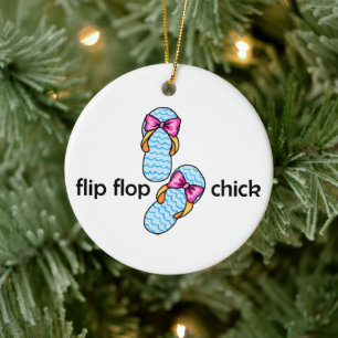 Adorno De Cerámica Flip Flop Chick