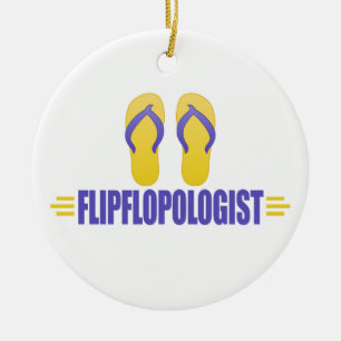 Adorno De Cerámica Flip Flops divertidos
