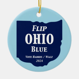 Adorno De Cerámica Flip Ohio Blue en 2024