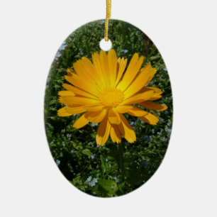 Adorno De Cerámica flor amarillo adorable, margarita