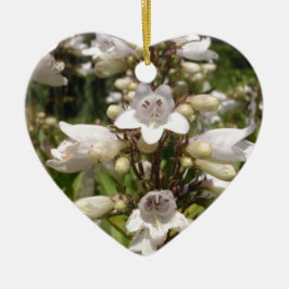 Adorno De Cerámica Flor Blanca