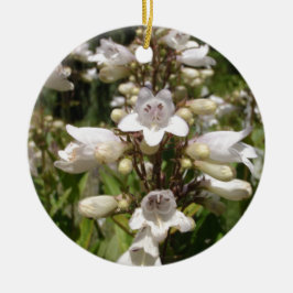 Adorno De Cerámica Flor Blanca