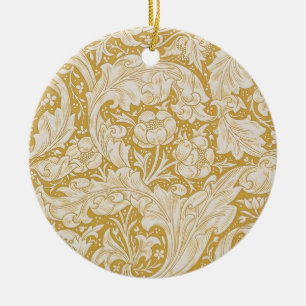 Adorno De Cerámica Flor Clásica de Botón de Soltero de William Morris