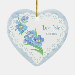 Adorno De Cerámica Flor conmemorativa de nombre de personalizado olvi