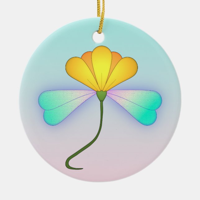 Adorno De Cerámica Flor de dragón irlandesa (Frente)