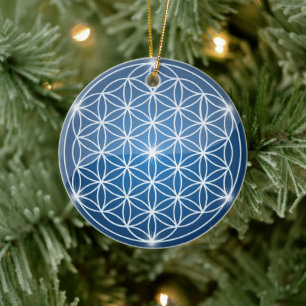 Adorno De Cerámica flor de la vida geometría sagrada forma semilla de
