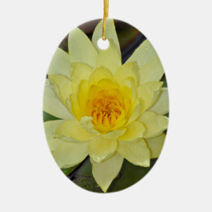 Adorno De Cerámica Flor de lirio amarillo