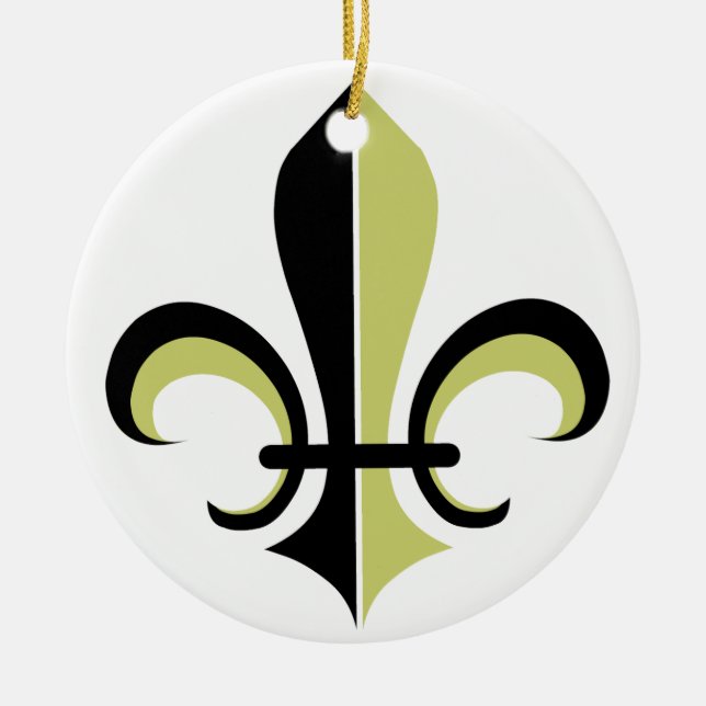 Adorno De Cerámica Flor de lis (Frente)