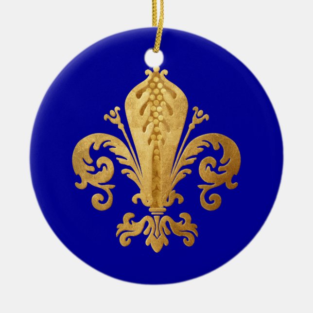 Adorno De Cerámica Flor de lis (Frente)