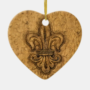 Adorno De Cerámica Flor de lis del francés de New Orleans