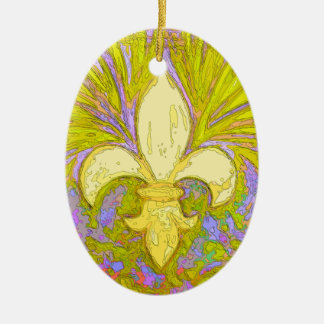 Adorno De Cerámica Flor de lis enrrollada de los New Orleans Saints