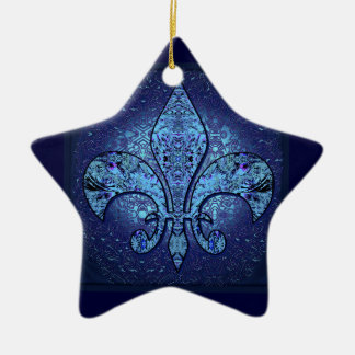 Adorno De Cerámica Flor-De-Lis, escudo, flor