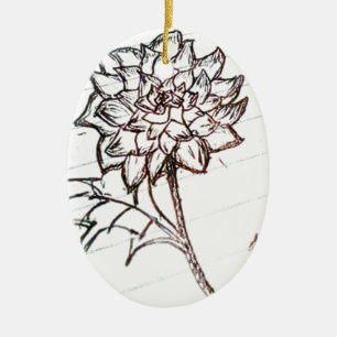 Adorno De Cerámica flor de los rosas blancos
