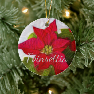 Adorno De Cerámica Flor de Nochebuena