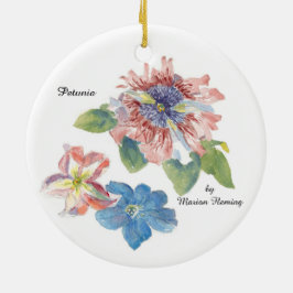 Adorno De Cerámica Flor de Petunia