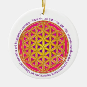 Adorno De Cerámica Flor De Vida / Moola Mantra