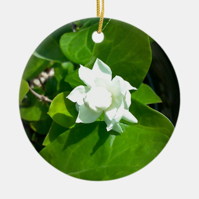 Adorno De Cerámica Flor del jazmín de Sampaguita (Frente)