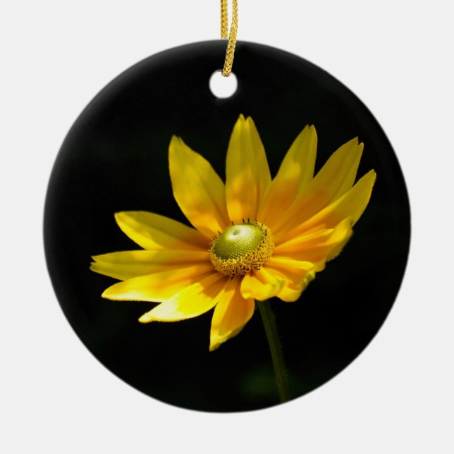 Adorno De Cerámica flor dorada (Frente)