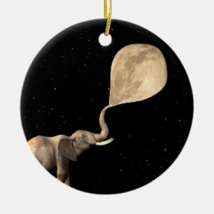 Adorno De Cerámica Flor en la luna llena