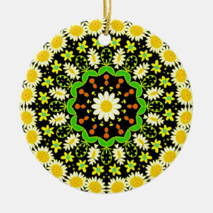 Adorno De Cerámica Flor Mandala