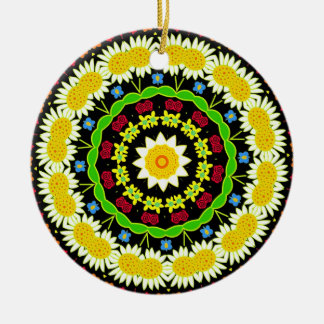 Adorno De Cerámica Flor Mandala