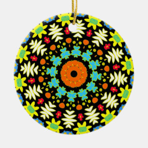 Adorno De Cerámica Flor Mandala