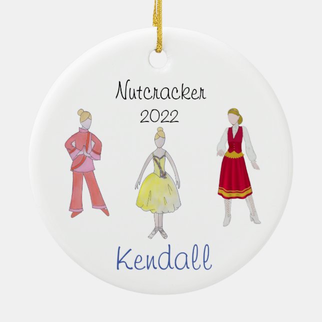 Adorno De Cerámica Flor personalizada/cazador de nueces chino/ruso (Atrás)