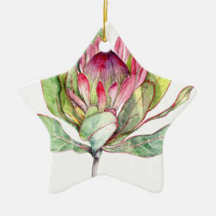 Adorno De Cerámica Flor Protea