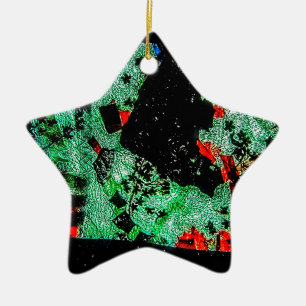 Adorno De Cerámica Flor seca abstracta Ornament star plástico recicla