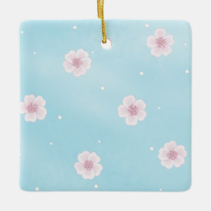 Adorno De Cerámica Floral de primavera japonesa sakura