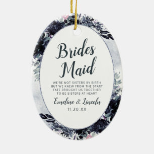 Adorno De Cerámica Floral natural a la cita de la dama de honor