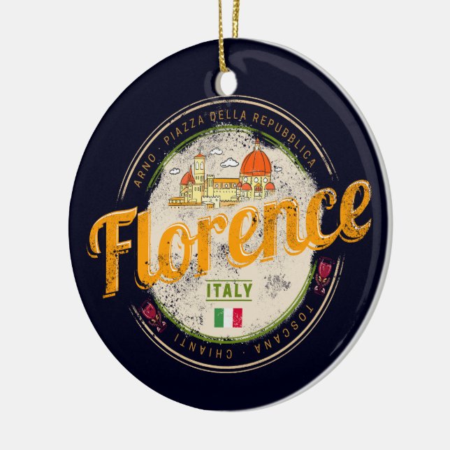 Adorno De Cerámica Florencia capital de la Toscana Italia recuerdo vi (Izquierda)