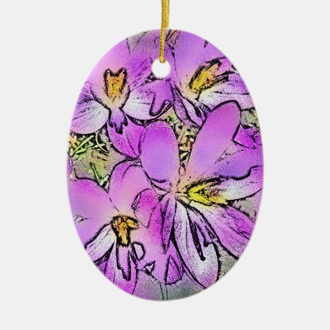 ADORNO DE CERÁMICA FLORES (Frente)