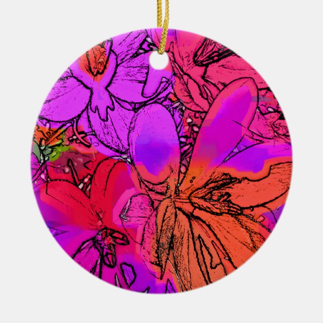 ADORNO DE CERÁMICA FLORES (Frente)