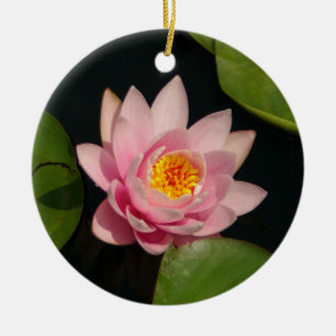 Adorno De Cerámica Flores acuáticas rosadas de Lotus