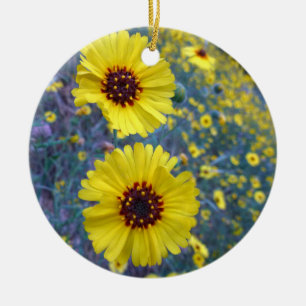 Adorno De Cerámica Flores comunes de Madia en el Parque Nacional Sequ