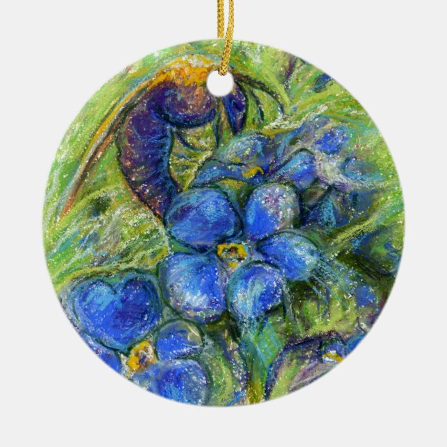 Adorno De Cerámica Flores de abeja y olvidadiza (Frente)