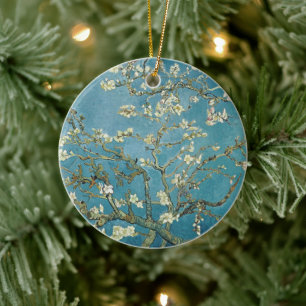 Adorno De Cerámica Flores de Almendro de Van Gogh Arte Fino