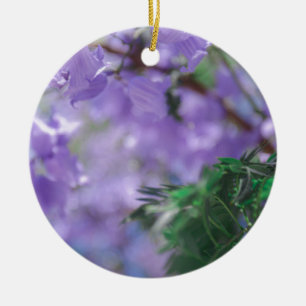 Adorno De Cerámica Flores de árbol de jacarandá morado