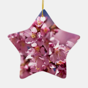 Adorno De Cerámica Flores de Cerezo Sakura Besadas por la Luz del Sol