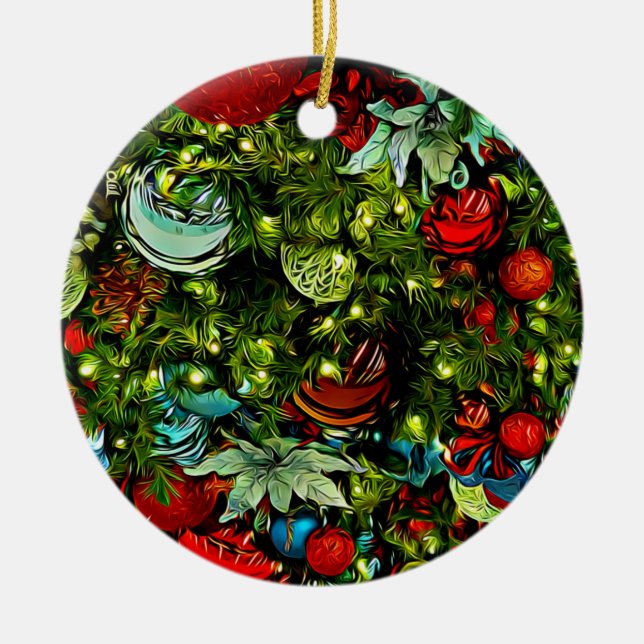 Adorno De Cerámica Flores de fe Matthew Poinsettia Ornament (Frente)