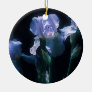 Adorno De Cerámica Flores de Iris al Crepúsculo