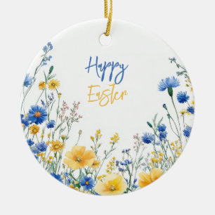 Adorno De Cerámica Flores de Pascua de Primavera