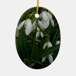 Adorno De Cerámica Flores de Primavera Blanca (Galanthus)