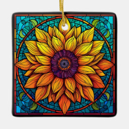 Adorno De Cerámica Flores de vidrio templado girasol