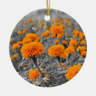 Adorno De Cerámica Flores Marigold o Tagetes