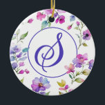 Adorno De Cerámica Flores marinas de color púrpura elegante<br><div class="desc">Elegante vegetación de flores silvestres color púrpura rosa de color morado - Para empezar a cambiar nombres y detalles de eventos, haga clic en "Personalizar esta plantilla" y edite la redacción en los cuadros de plantilla. Para acceder a las herramientas de edición más avanzadas, desplácese hasta "Haga clic en el...</div>