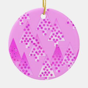 Adorno De Cerámica Flores modernas árboles de Navidad - orquídea y vi