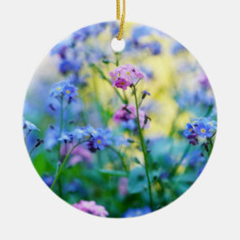 Adorno De Cerámica Flores nomeolvides