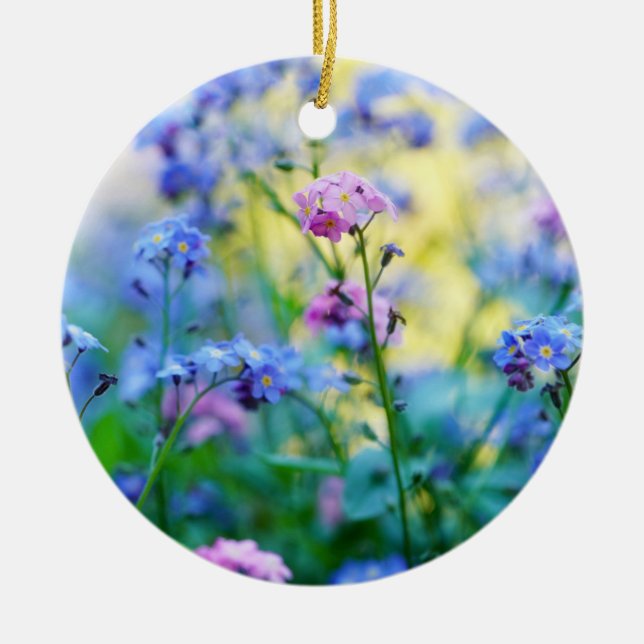 Adorno De Cerámica Flores nomeolvides (Frente)